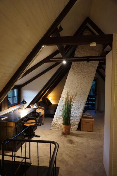 Attic floor with desk