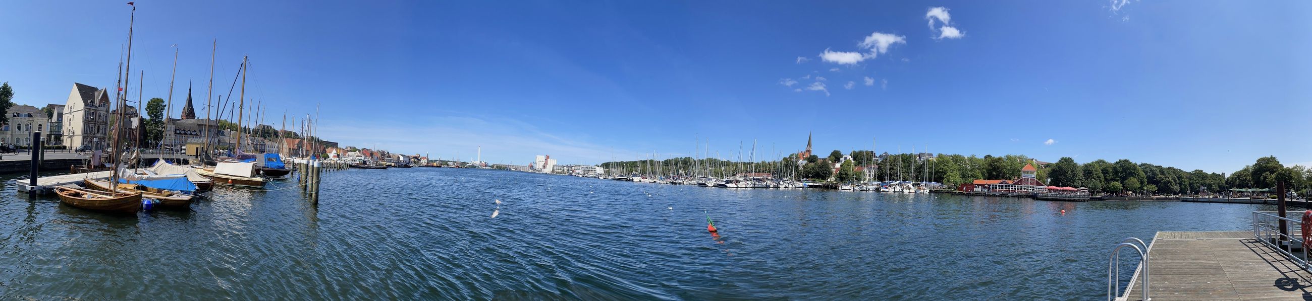 Panorama of Flensburg harbour