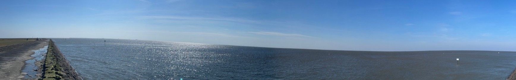 Panorama of the North Sea from the dyke